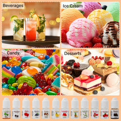 12 Geschmacksessenz Lebensmittelqualität öllöslicher Zusatzstoff Rohstoff Aromastoff Aromacreme Backkuchen Lipgloss DIY Lipgloss