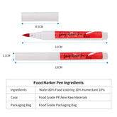 One Pack 10 Pieces Princess Food Coloring Marker Pen For Decorating Cake Cookies Biscuits Brush Bread Markers Pen DIY Baking Tool