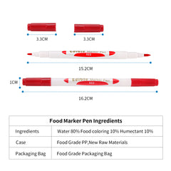 Double Sided Food pen For Decorating Cakes Cookies Biscuits Brush DIY Baking Tool