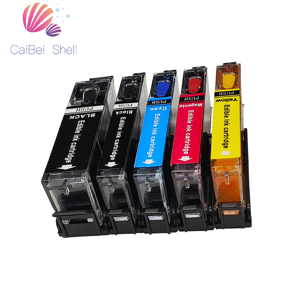 5 Color PGI-750 CLI-751 Edible Ink Cartridge for Canon printer ink cartridge