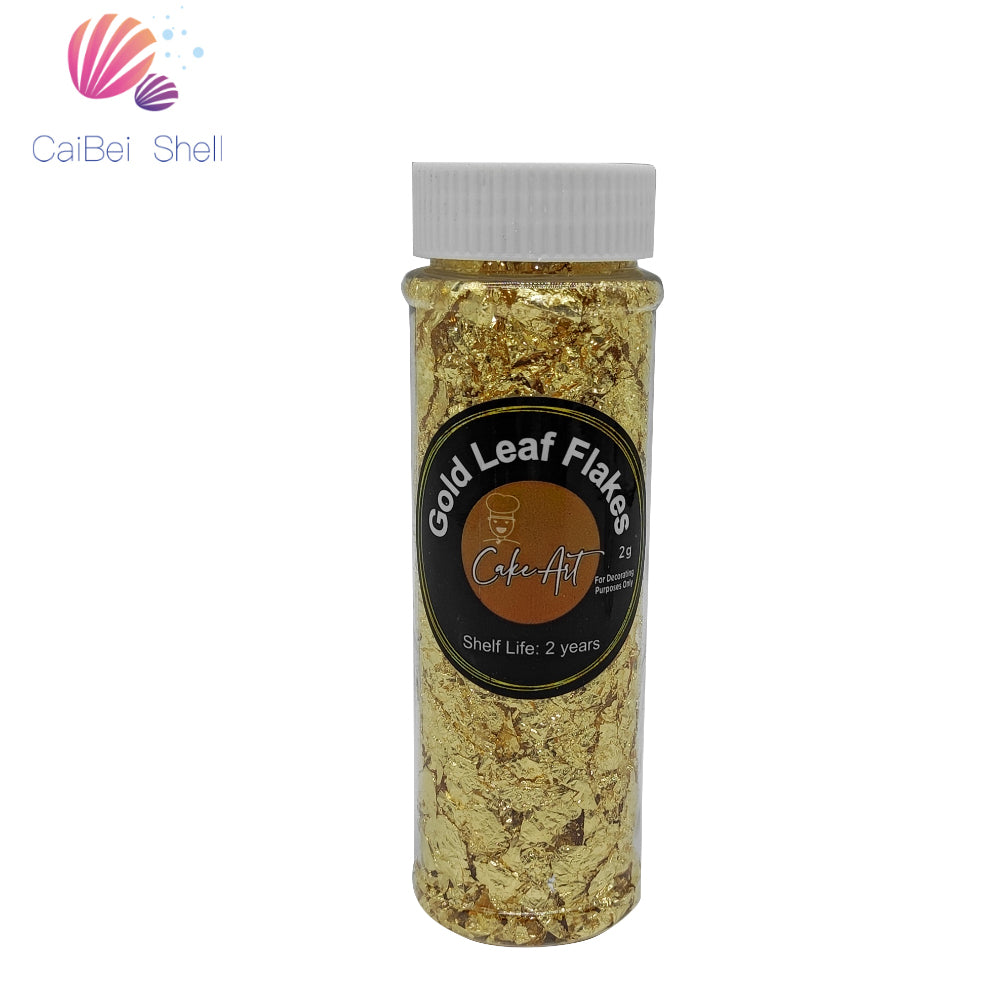 Edible Gold Leaf Silver Flakes for Cake Baking Cake Decorating Decorative Dishes Cooking Arts Craft